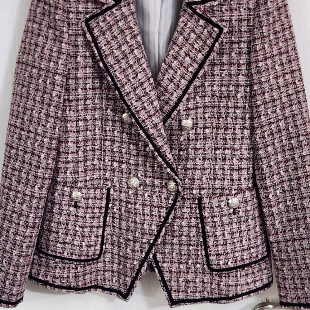 Veronica Beard Theron Tweed Double Breasted Blazer - Picture 8 of 15